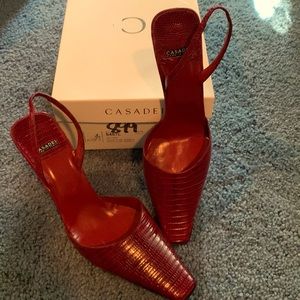 Casadei Tejus King Sangria Heels